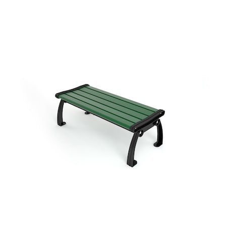 Frog Furnishings Green 4' Heritage Backless Bench with Black Frame PB 4GREBFHERBAC